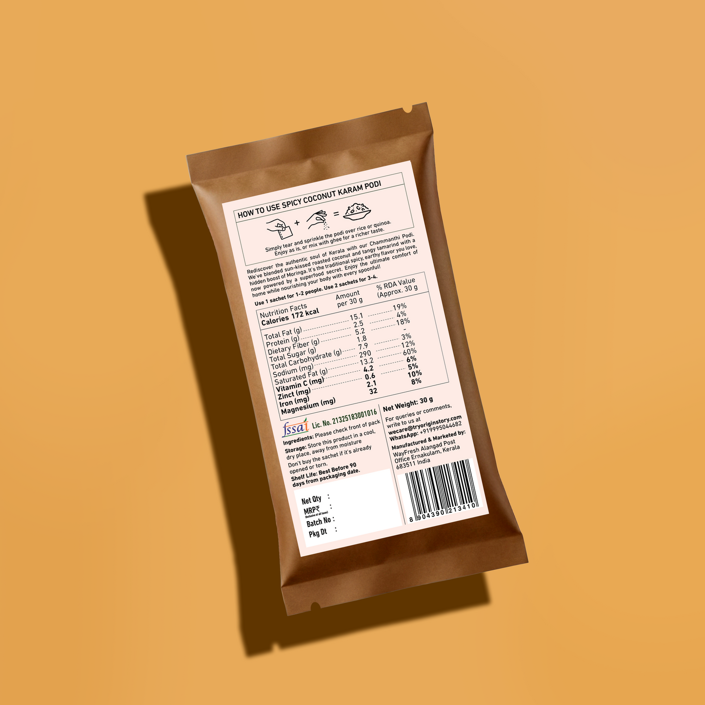 Coconut Karam Podi (Chammanthi Podi) 90 g