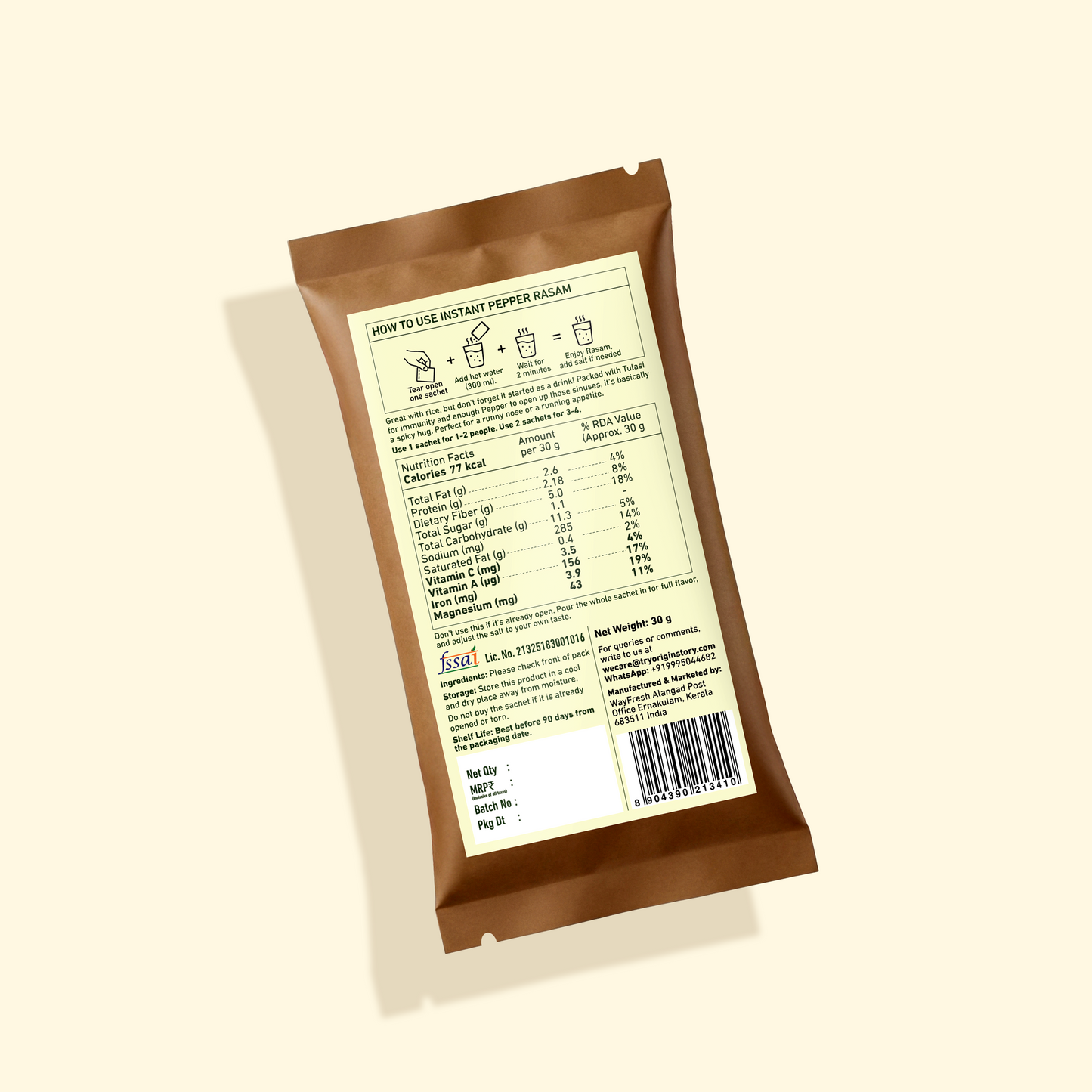 Instant Pepper Rasam Mix 90 g